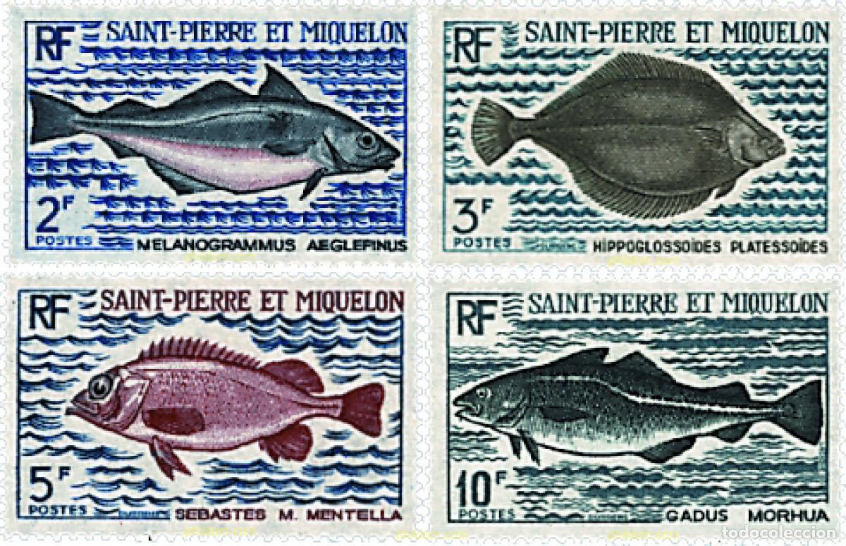 Sellos: 28431 MNH SAN PEDRO Y MIQUELON 1972 PECES