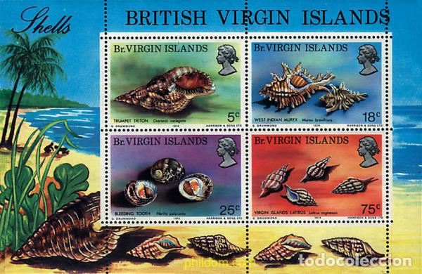 Selos: 36336 MNH VIRGENES BRITANICAS Islas 1974 CONCHAS