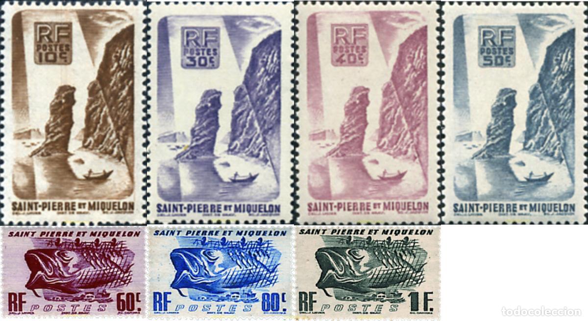 Sellos: 673295 HINGED SAN PEDRO Y MIQUELON 1947 MOTIVOS VARIOS
