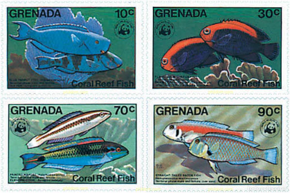 Sellos: 75078 MNH GRANADA 1984 PECES DE LOS ARRECIFES DE CORAL