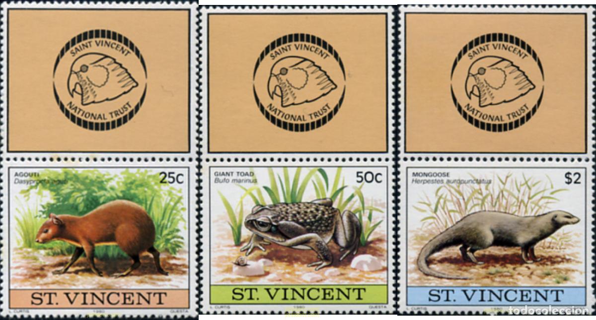 Sellos: 339245 MNH SAN VICENTE 1980 FAUNA