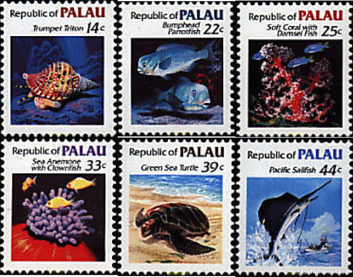 Sellos: 44892 MNH PALAU 1985 FAUNA MARINA