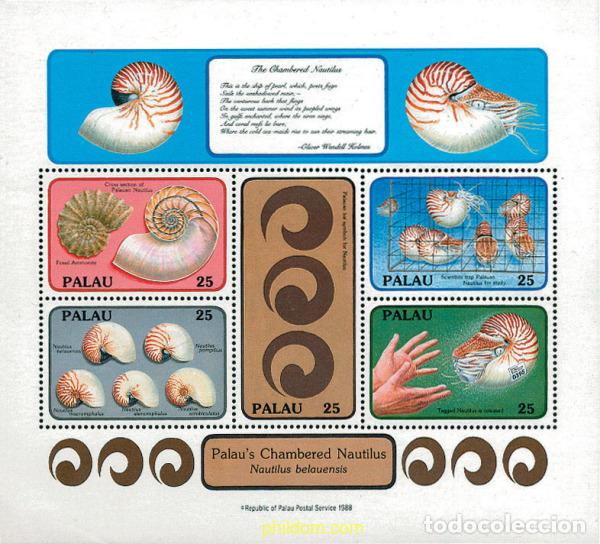 Sellos: 44904 MNH PALAU 1988 NAUTILUS