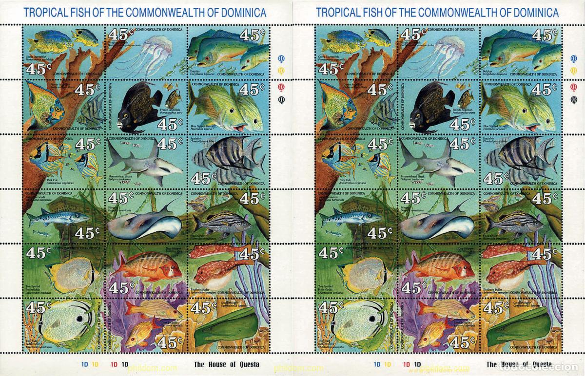 Sellos: 28535 MNH DOMINICA 1990 FAUNA MARINA