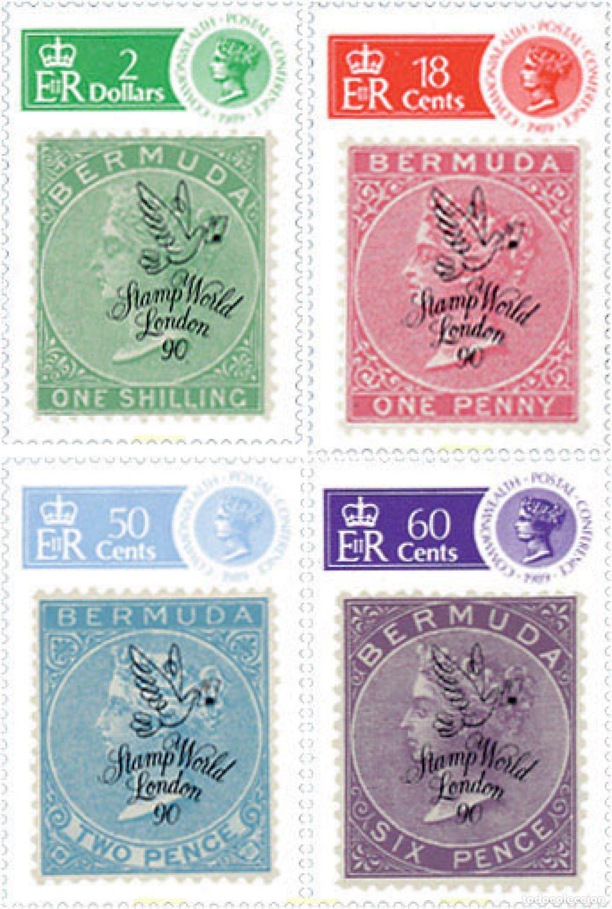 Sellos: 41864 MNH BERMUDAS 1990 LONDON 90. EXPOSICION FILATELICA INTERNACIONAL
