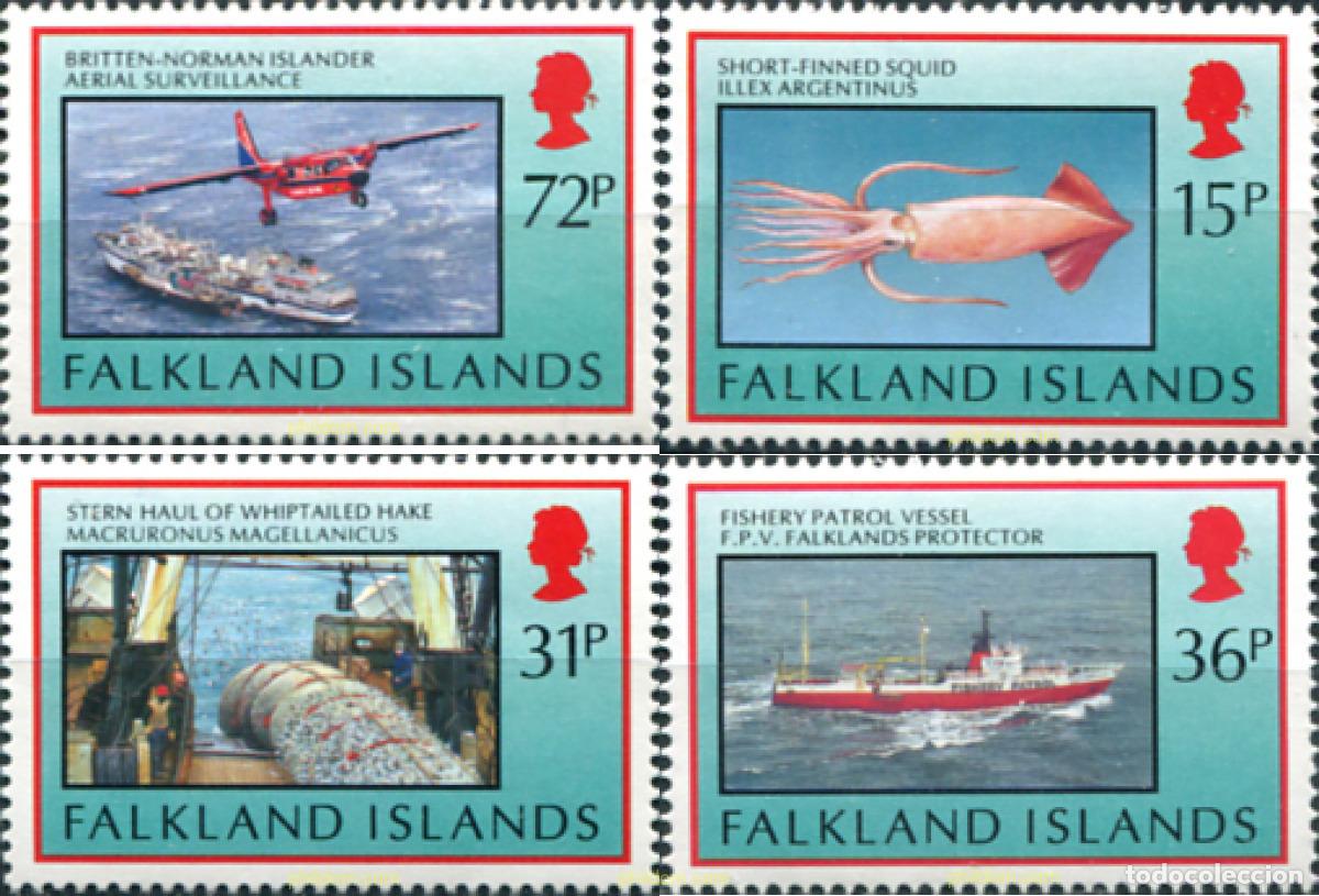 Sellos: 43262 MNH FALKLAND 1993 PESCA INDUSTRIAL EN LAS ISLAS