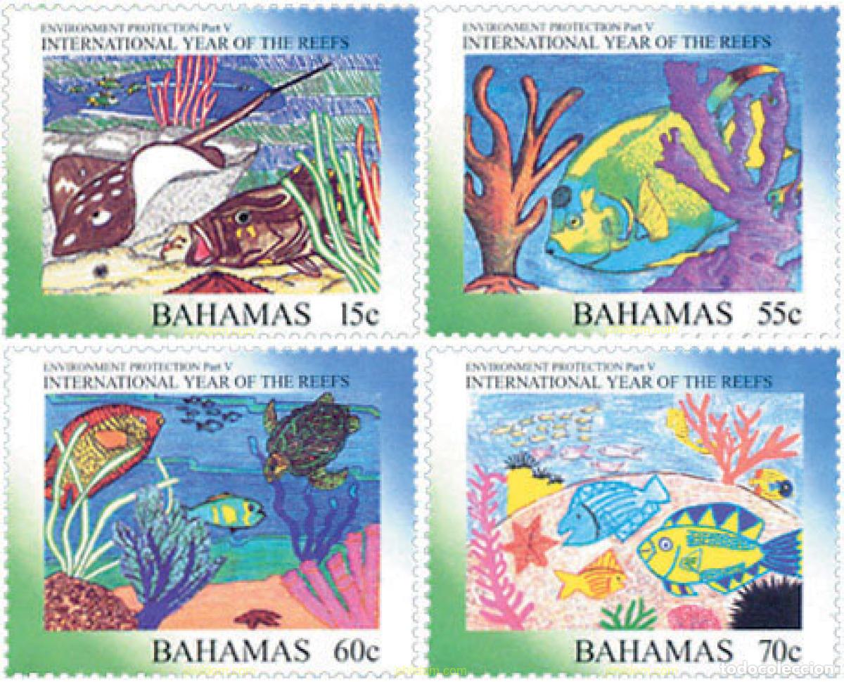 Stamps: 47514 MNH BAHAMAS 1997 A&Ntilde;O INTERNACIONAL DE LOS ARRECIFES