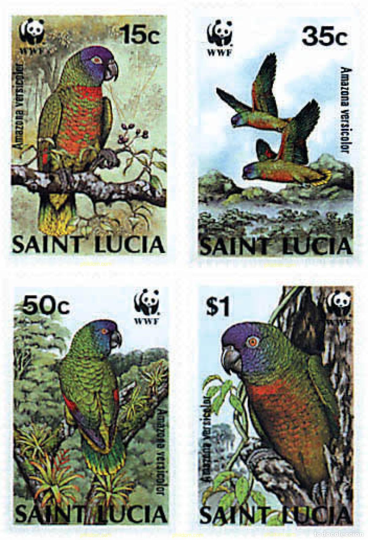 Sellos: 74073 MNH SANTA LUCIA 1987 LORO DE SANTA LUCIA
