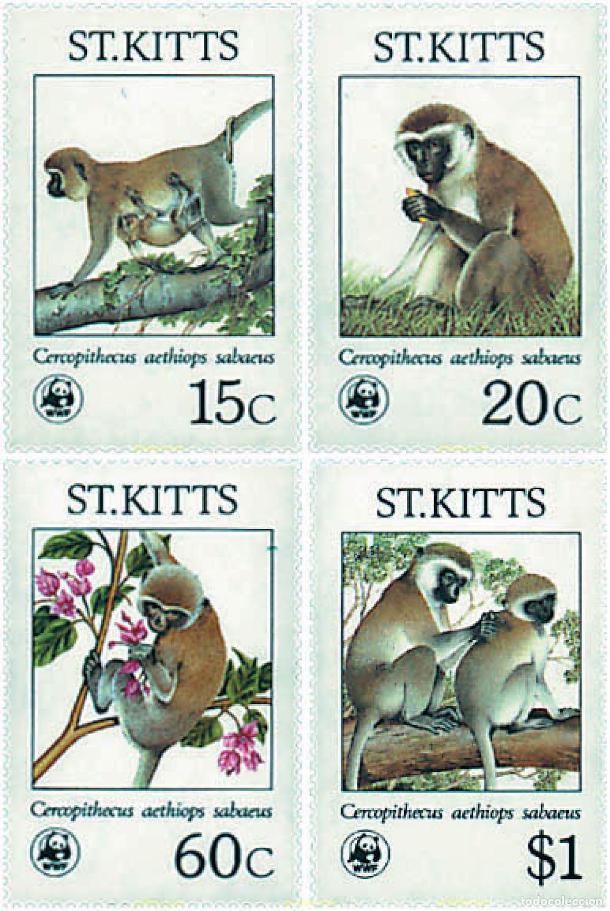 Sellos: 74985 MNH SAN KITTS 1986 MONO VERDE