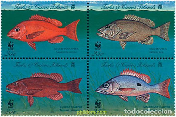 Sellos: 5279 MNH TURKS Y CAICOS 1998 A&Ntilde;O INTERNACIONAL DE LOS ARRECIFES
