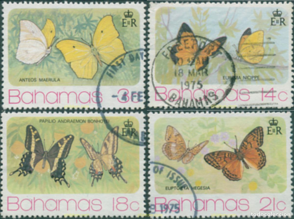 Sellos: 282683 USED BAHAMAS 1975 MARIPOSAS