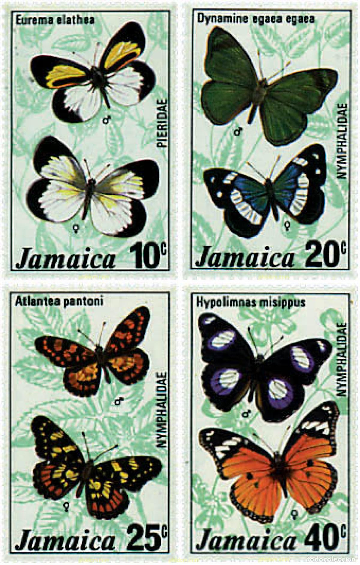 Sellos: 94878 MNH JAMAICA 1977 MARIPOSAS DE JAMAICA