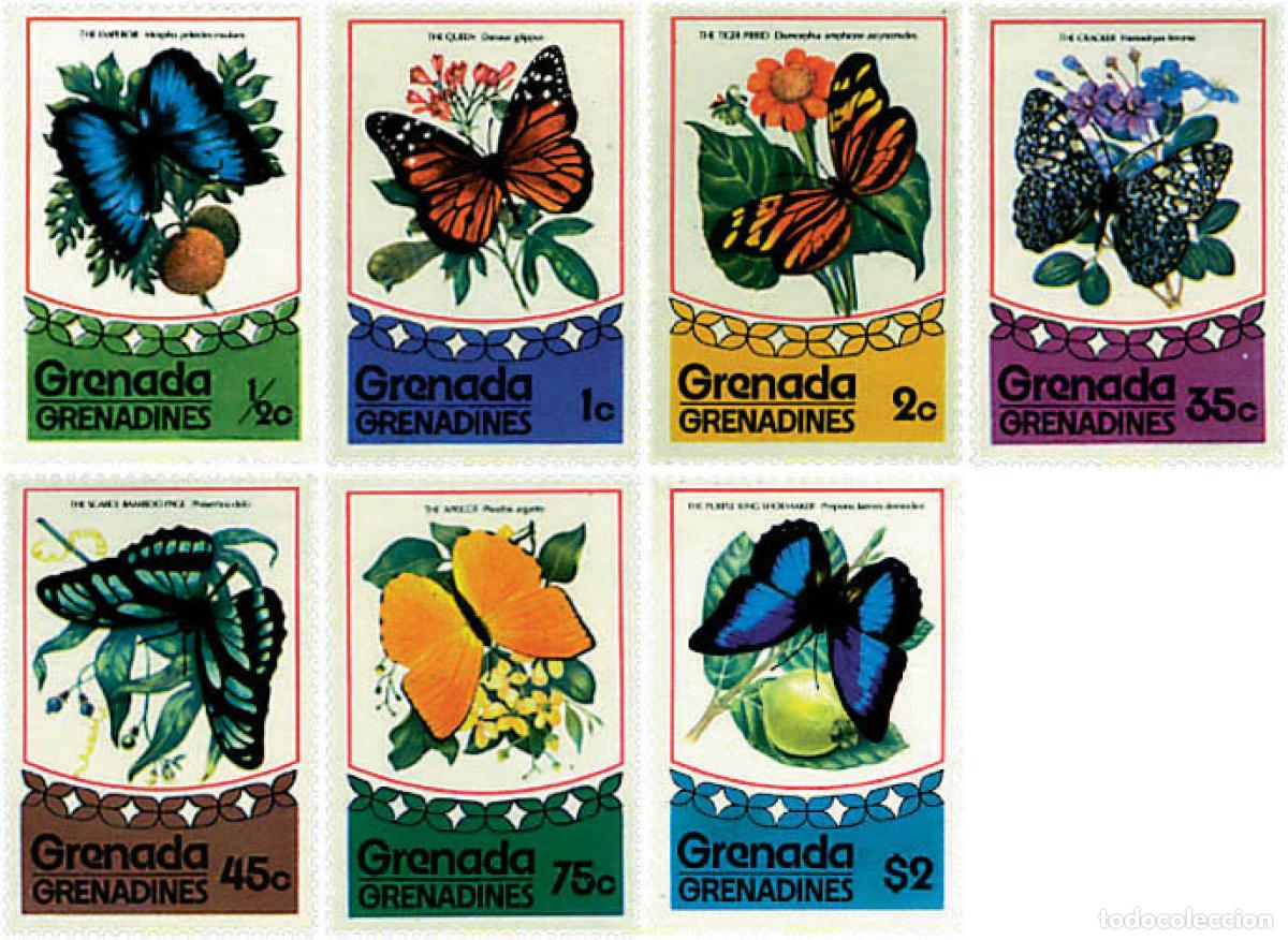Sellos: 91442 MNH GRANADA GRANADINAS 1975 MARIPOSAS