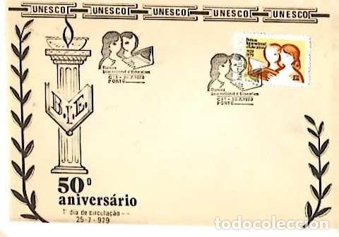 Sellos: Portugal y FDC 50&ordm; Aniversario de la ONU, C.C.D Le&ccedil;a do Balio, Porto 1979 (81878)