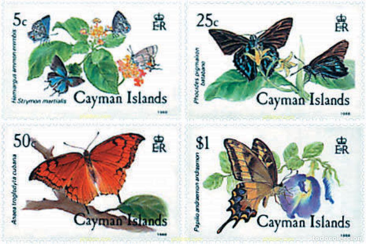 Sellos: 94208 MNH CAIMAN Islas 1988 MARIPOSAS