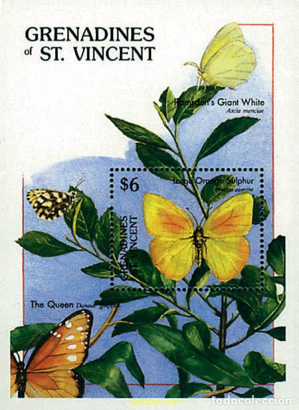 Sellos: 243108 MNH SAN VICENTE GRANADINAS 1989 MARIPOSAS