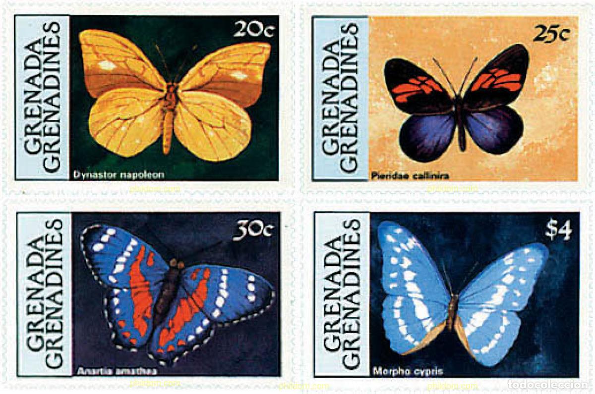 Sellos: 253449 MNH GRANADA GRANADINAS 1991 MARIPOSAS