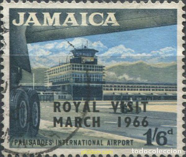Sellos: 671107 USED JAMAICA 1966 VISITA REAL