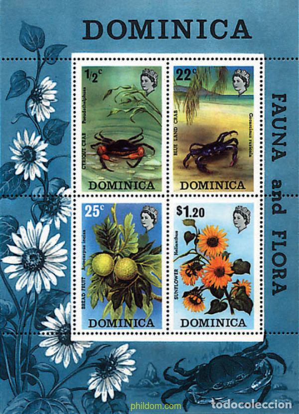 Sellos: 83740 MNH DOMINICA 1973 FAUNA Y FLORA