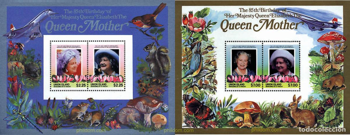 Briefmarken: 296933 MNH SAN VICENTE GRANADINAS. UNION ISLAND 1985 85 ANIVERSARIO DE LA REINA MADRE