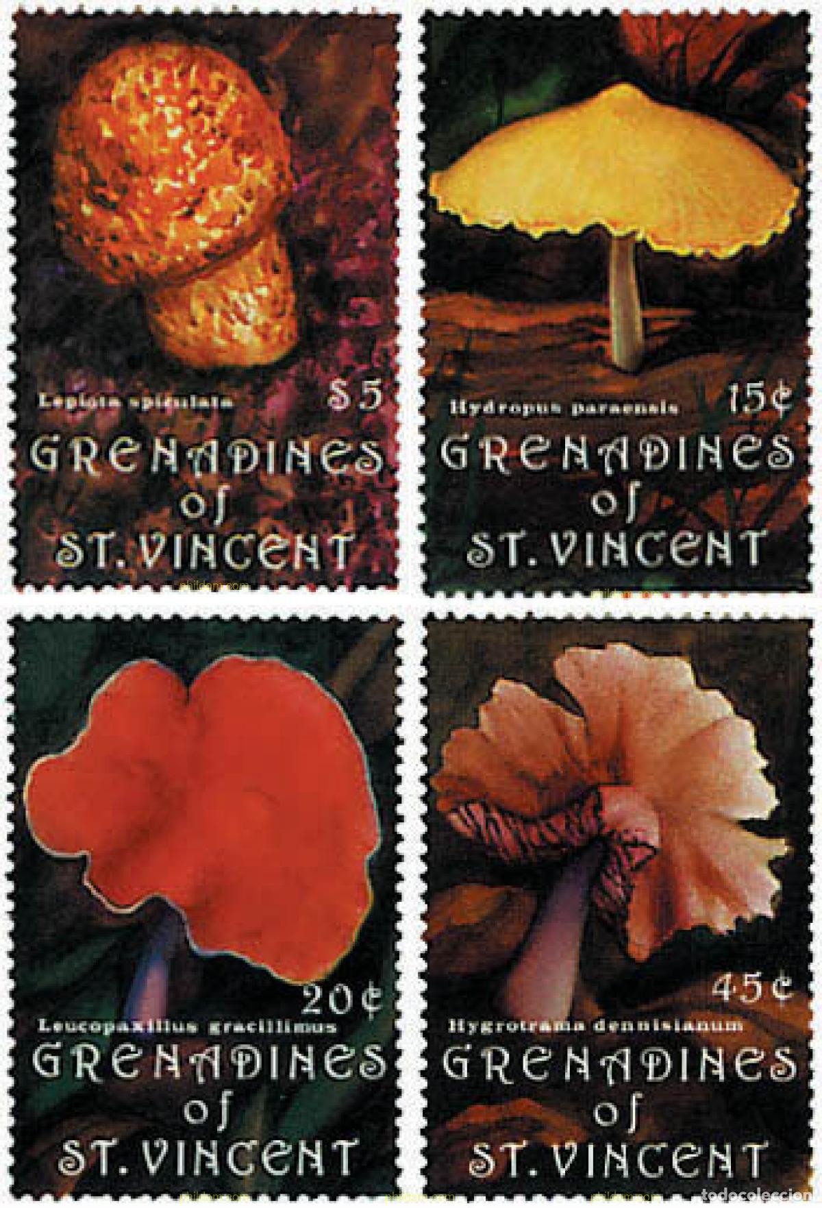 Sellos: 249505 MNH SAN VICENTE GRANADINAS 1992 SETAS