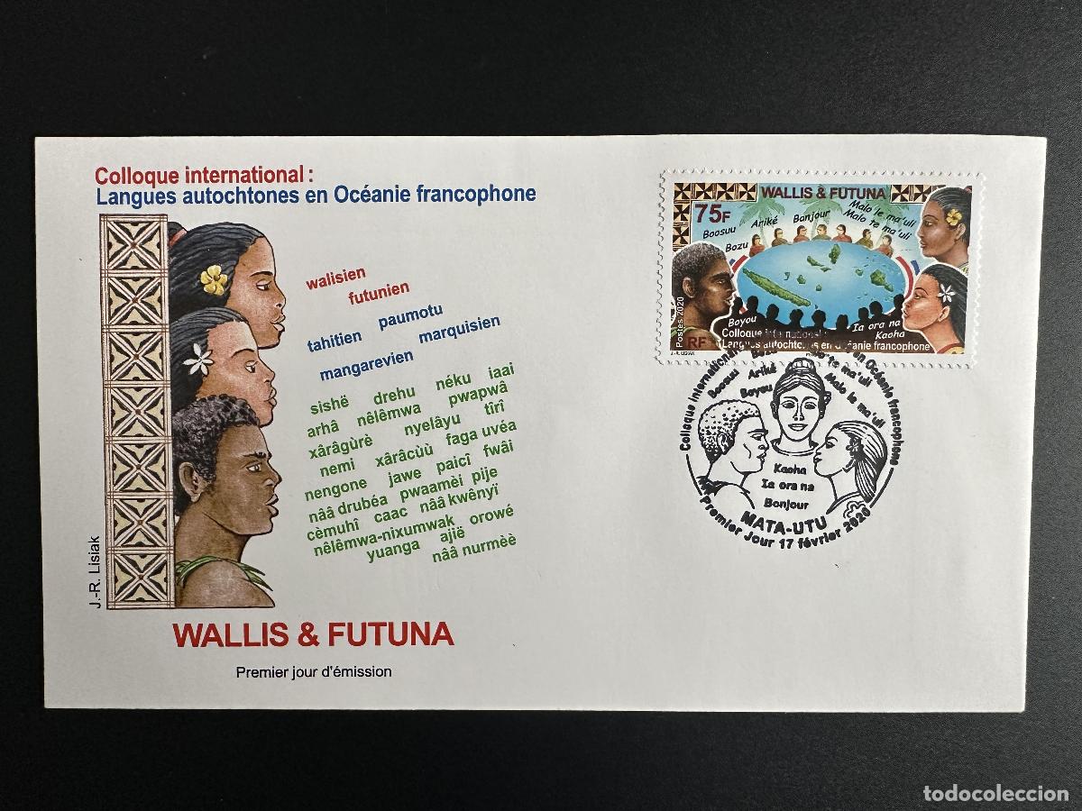 Sellos: Wallis y Futuna 2020 YT 925 Coloquio FDC Lenguas ind&iacute;genas Ocean&iacute;a