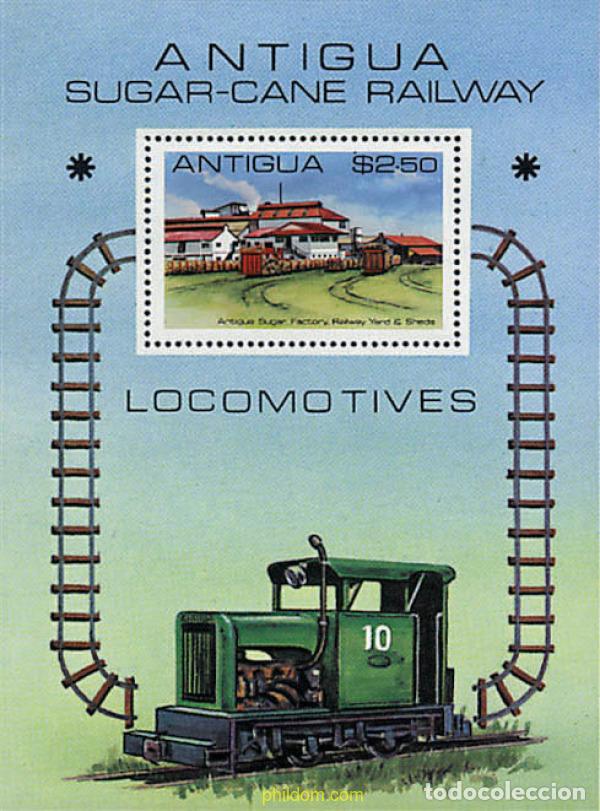 Sellos: 57175 MNH ANTIGUA 1981 LOCOMOTORAS EN LA INDUSTRIA DE LA CA&Ntilde;A DE AZUCAR