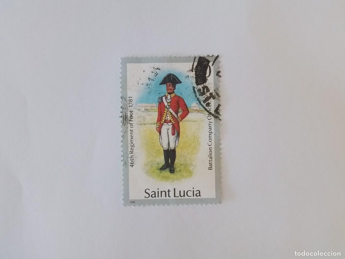 Sellos: A&Ntilde;O 1986 SANTA LUC&Iacute;A SELLO USADOS