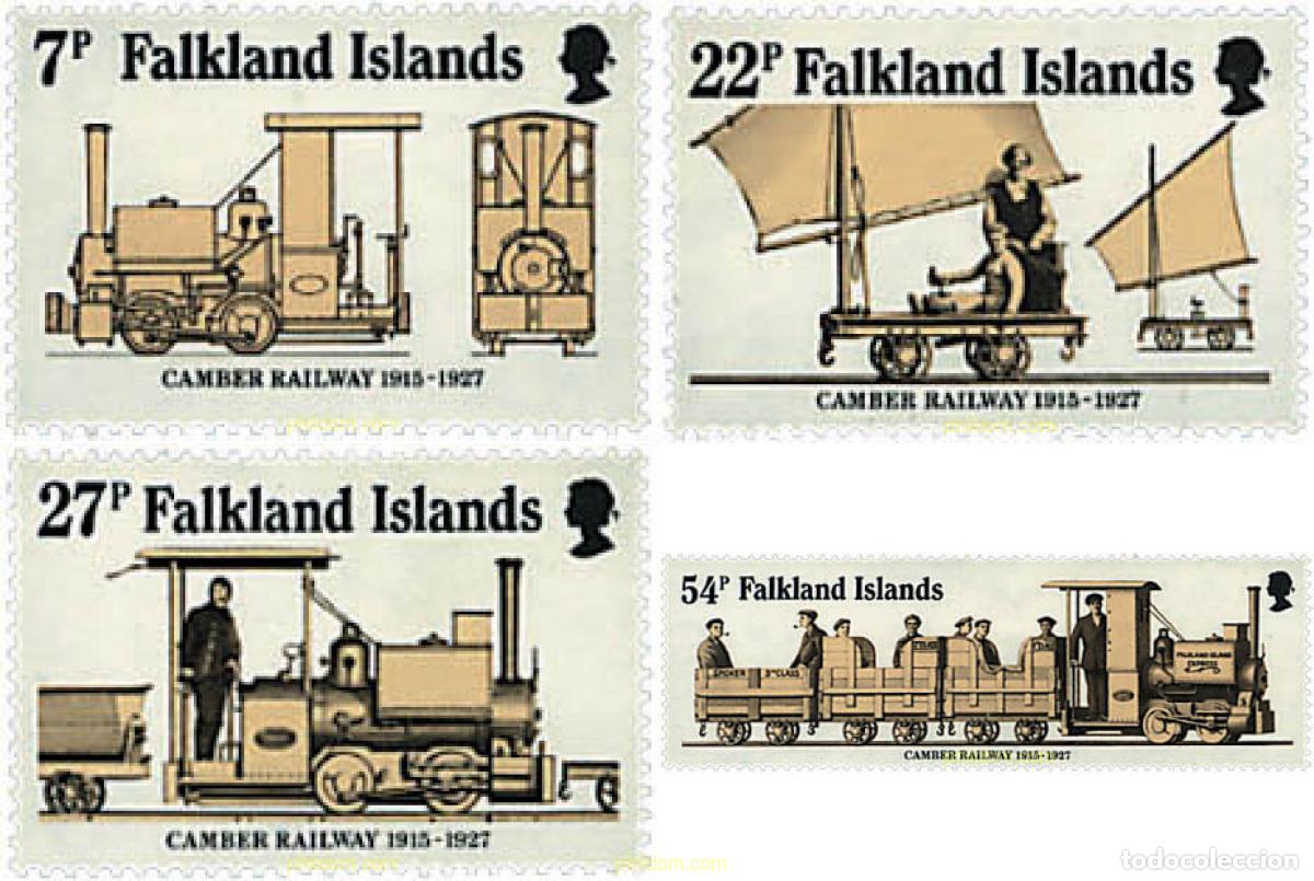 Sellos: 59621 MNH FALKLAND 1985 FERROCARRILES ANTIGUOS