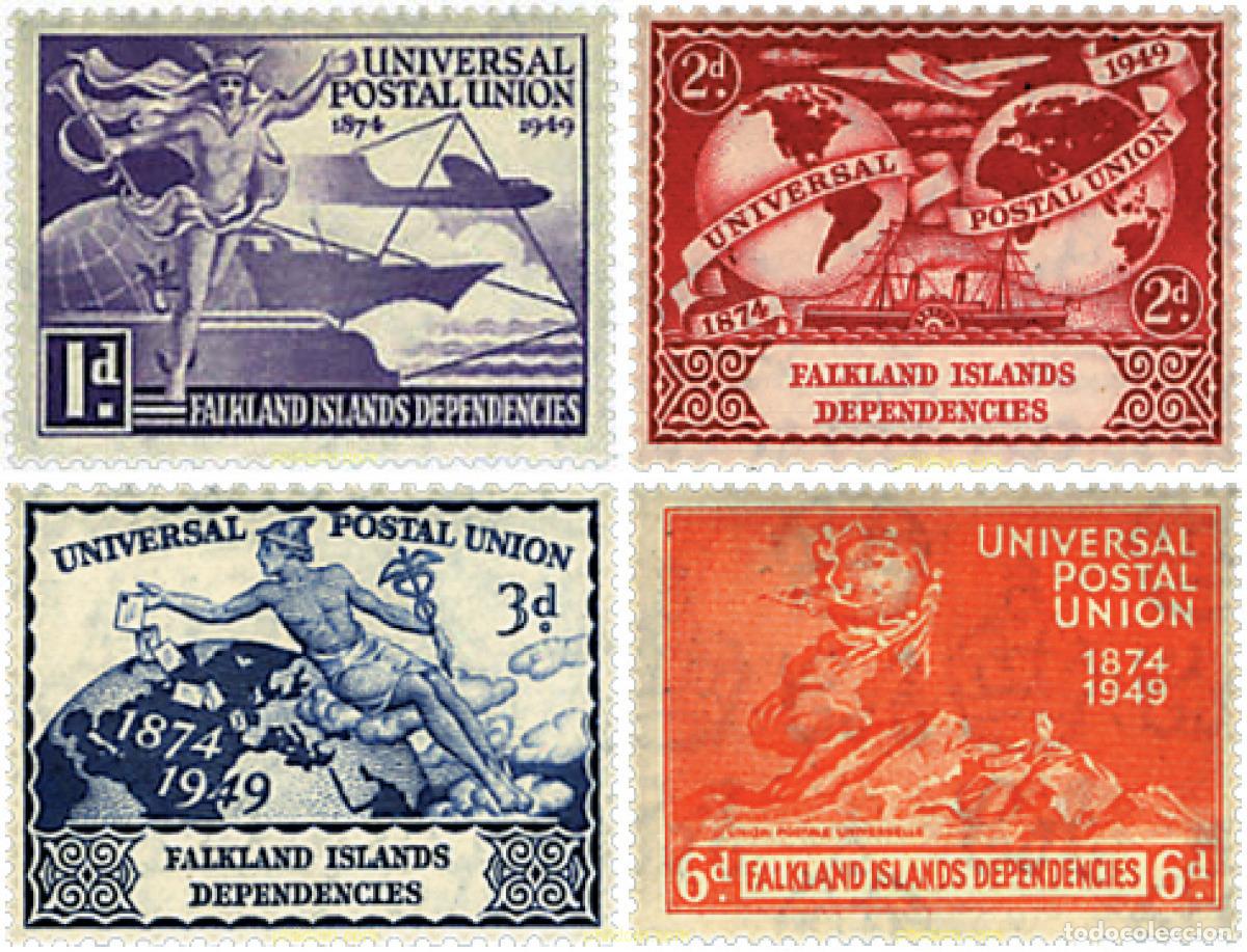 Sellos: 59624 HINGED FALKLAND. Dependencias 1949 75 ANIVERSARIO DE LA UPU