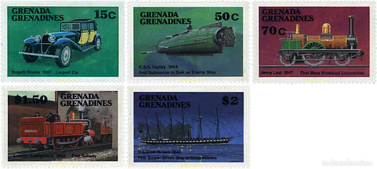 Sellos: 59877 MNH GRANADA GRANADINAS 1987 HISTORIA DE LOS MEDIOS DE TRANSPORTE
