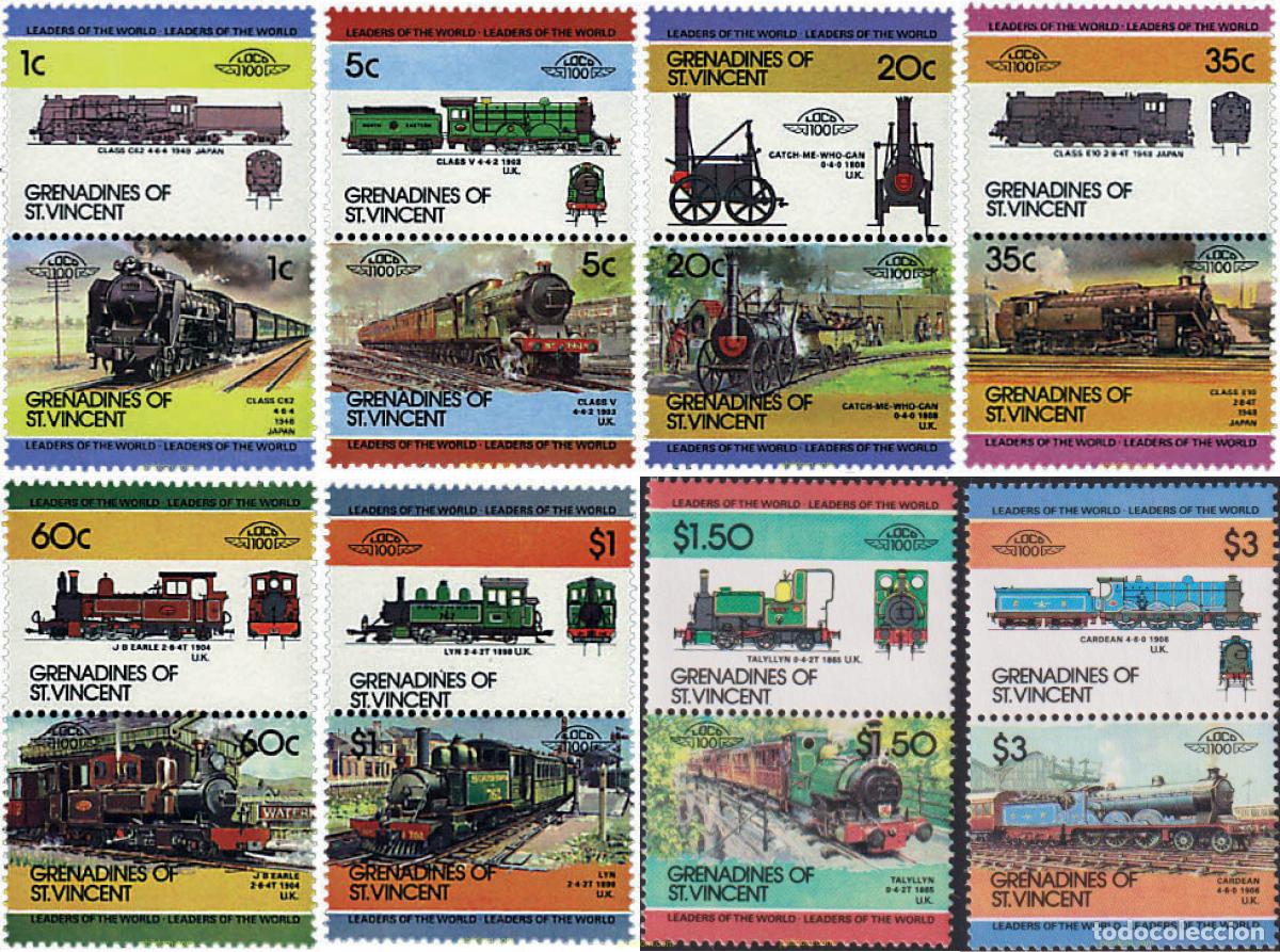 Sellos: 5888 MNH SAN VICENTE GRANADINAS 1984 LOCOMOTORAS
