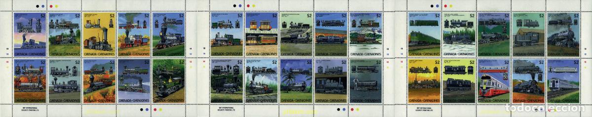 Sellos: 296661 MNH GRANADA GRANADINAS 1989 LOCOMOTORAS