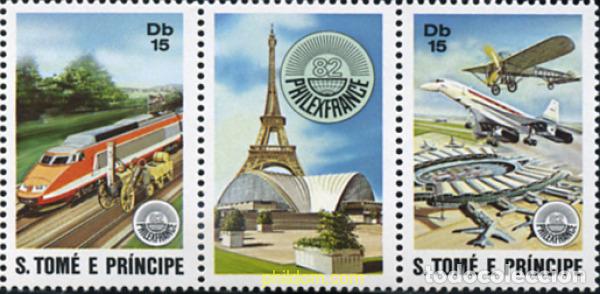 Sellos: 10240 MNH SANTO TOME Y PRINCIPE 1982 PHILEXFRANCE 82. EXPOSICION FILATELICA INTERNACIONAL