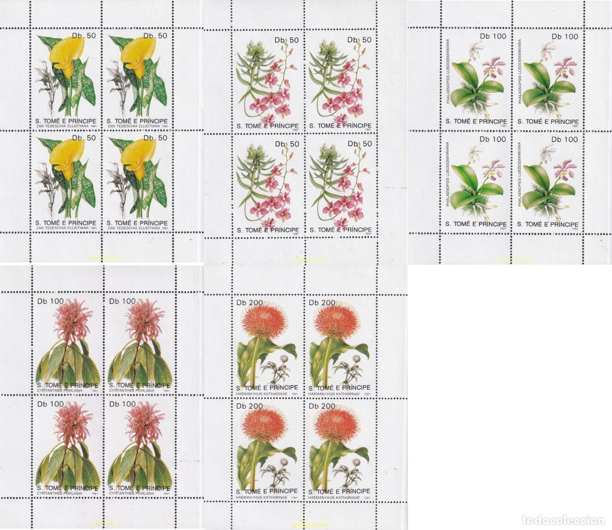 Sellos: 361139 MNH SANTO TOME Y PRINCIPE 1991 FLORES DE SANTO TOME Y PRINCIPE