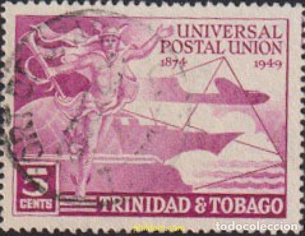 Sellos: 612250 USED TRINIDAD Y TOBAGO 1949 75 ANIVERSARIO DE LA UPU