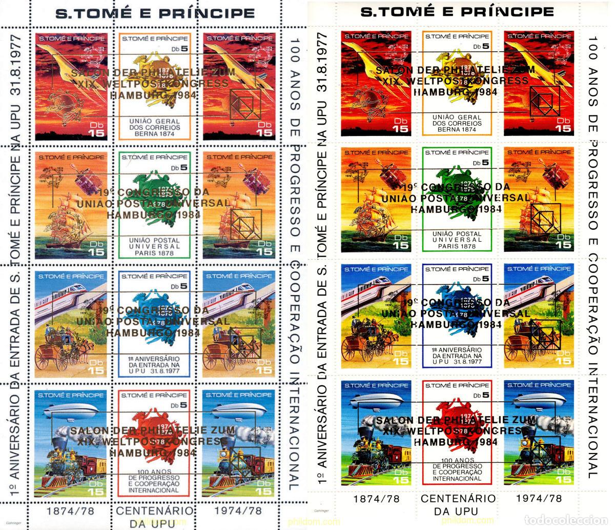 Sellos: 18004 MNH SANTO TOME Y PRINCIPE 1983 HAMBURG 1984. SALON DE LA FILATELIA Y 19 CONGRESO DE LA UPU