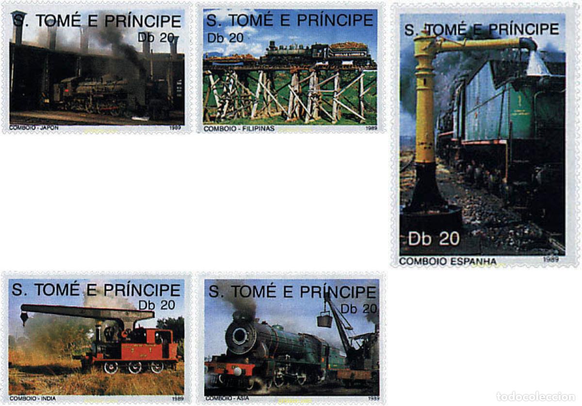 Stamps: 57881 MNH SANTO TOME Y PRINCIPE 1989 LOCOMOTORAS