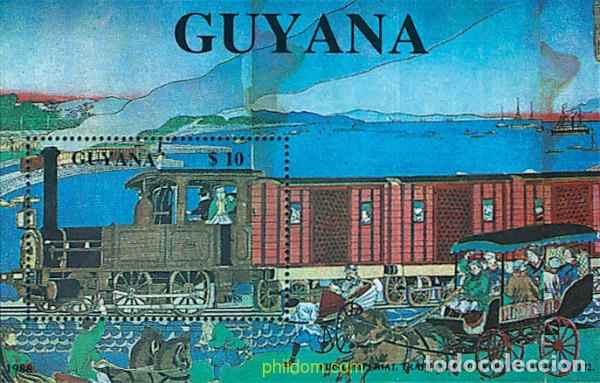 Briefmarken: 58429 MNH GUYANA 1989 TRENES