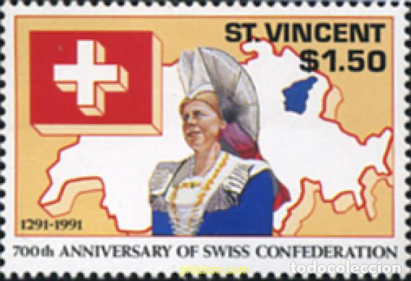 Sellos: 360185 MNH SAN VICENTE 1991 ANIVERSARIOS VARIOS
