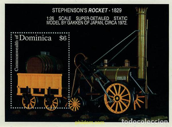 Sellos: 256545 MNH DOMINICA 1992 MODELOS A ESCALA DE TRENES