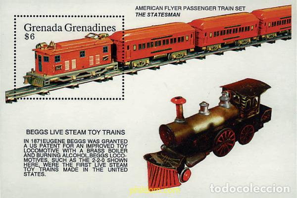 Sellos: 253399 MNH GRANADA GRANADINAS 1992 MODELOS A ESCALA DE TRENES