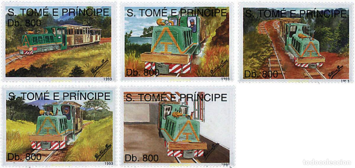 Sellos: 57891 MNH SANTO TOME Y PRINCIPE 1993 LOCOMOTORAS