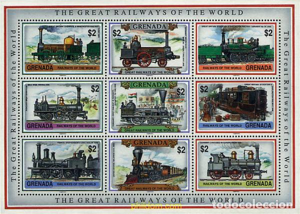 Sellos: 311673 MNH GRANADA 1991 TRENES DEL MUNDO