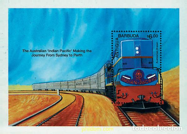 Sellos: 286606 MNH ANTIGUA Y BARBUDA 1995 LOCOMOTORAS DEL MUNDO