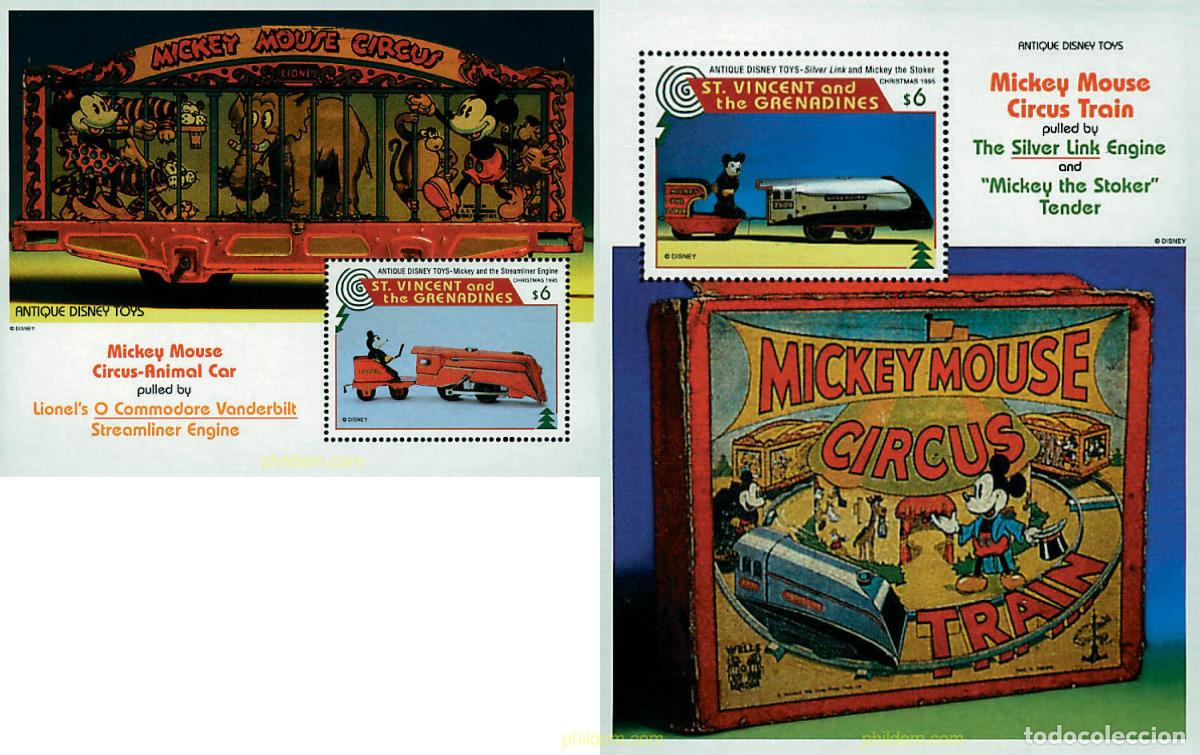 Sellos: 57920 MNH SAN VICENTE 1995 NAVIDAD. ANTIGUOS JUGUETES DE DISNEY