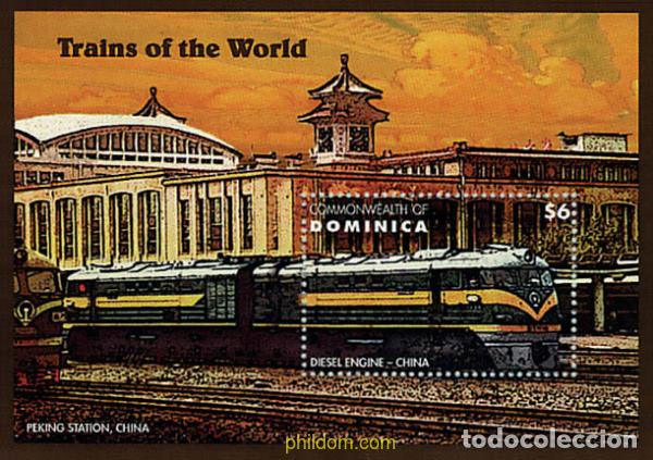 Sellos: 306905 MNH DOMINICA 1996 TRENES DEL MUNDO
