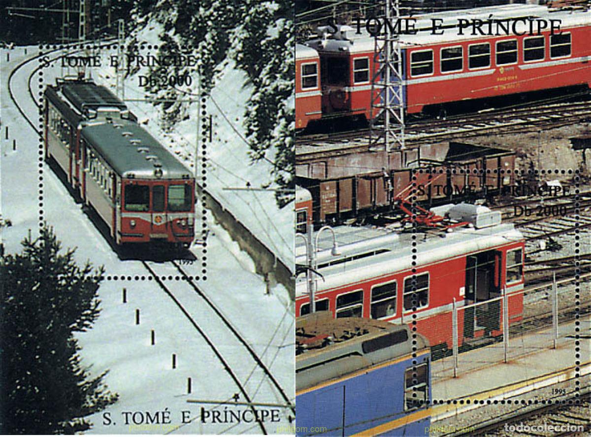 Sellos: 76886 MNH SANTO TOME Y PRINCIPE 1995 LOCOMOTORAS