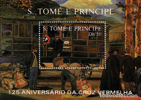 Sellos: 57878 MNH SANTO TOME Y PRINCIPE 1988 125 ANIVERSARIO DE LA CRUZ ROJA