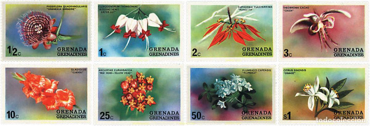 Sellos: 91440 MNH GRANADA GRANADINAS 1975 FLORES